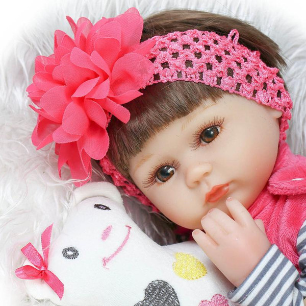 New 18 Inch 45cm Reborn Baby DOLL clothes Soft Silicone Realistic Handmade Newborn Toys Christmas And Birthday Gift