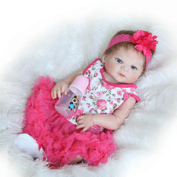 Reborn Baby Doll Realistic 23 inch Full Silicone Vinyl Baby Doll Look Real Princess Girl Collection Dolls By NPK Doll