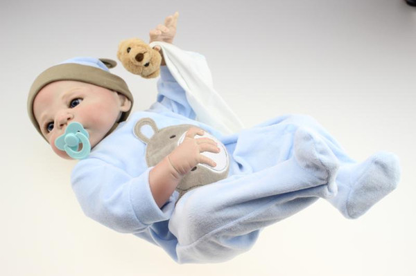 58CM /23 Inch Full Body Silicone Vinyl Reborn Babies Dolls Realistic Lifelike Baby Dolls Kids Birthday Christmas Gift