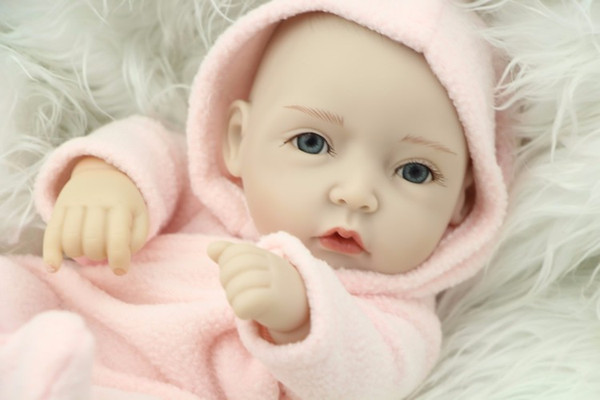 Collection Soft Silicone Vinyl Reborn Baby Doll Real Life Newborn Baby Doll Fashion Gift for Baby Christmas and Birthday