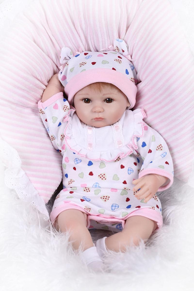 18 Inch Realistic Reborn Baby Doll Handmade Soft Silicone Newborn Babies Lifelike Girl Baby Kids Birthday Xmas NEW year Gifts