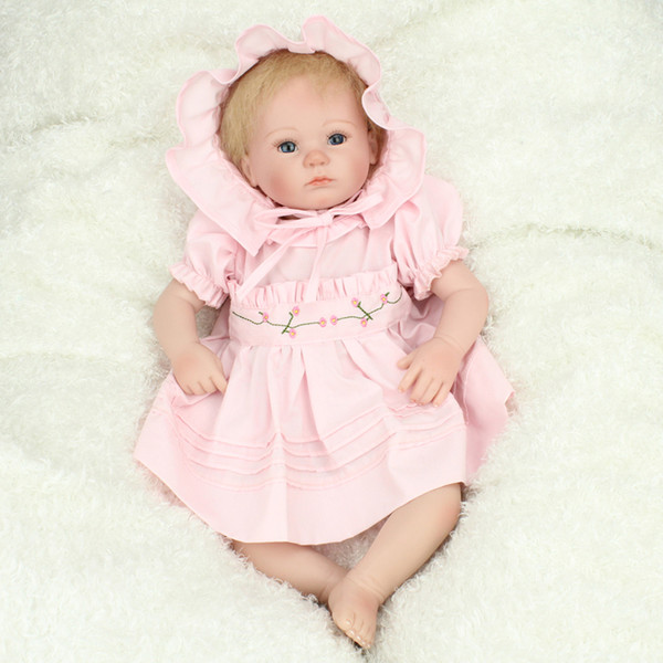 18Inch Silicone Baby Reborn Dolls With Cotton Body Dressed in Nice Sweater Lifelike Doll Reborn Babies bonecas Toys for Girl