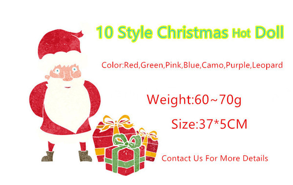 40 PCS Christmas Elf:10 Styles Plush Dolls A Christmas Toy Dolls Gift Green Pink Red Blue Purple Doll 