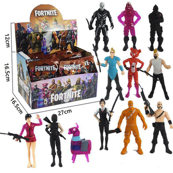 12 Style Plastic Dolls toys New kids 15cm 4.5' Cartoon game fortnite llama skeleton role Figure Toy Including retail packaging