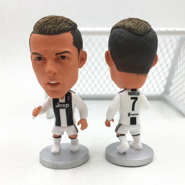 Soccerwe Serie A JUV 2019 Season Player Figurine Ronaldo Mandzukic Dybala Buffon Piero Pirlo Dolls White Black Kit Le Zebre Collections Gift