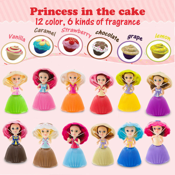 hot Magic Toys Cupcake Scented Princess Doll Reversible Cake 12 Role Debbie Lisa Etude Britney Kaelyn Jennie with 6 Flavors for Girls oth262