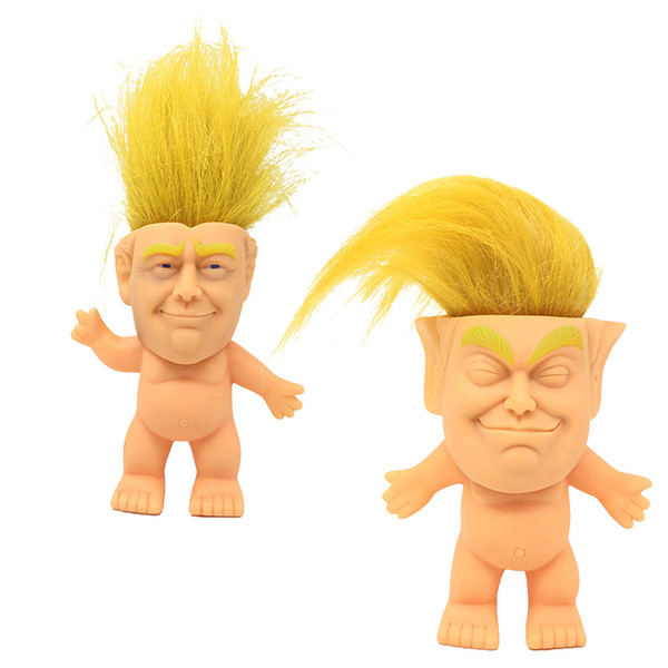 US President Donald Hair Doll Funny Novelty Gag Gift Prank Joke Dolls Kids Children Creativity Toys