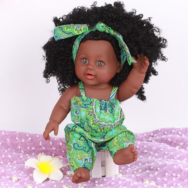 Trendy Black Girl Dolls African American Play Dolls Lifelike 12 inch Baby Christmas Gift Play Good For Kids New Toys