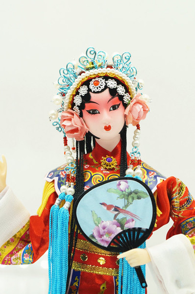 Beijing Opera facial doll Traditional Chinese culture Gift hand-made chinese art tableware decoration gifts satin doll