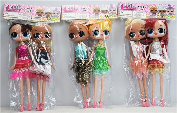 9 Inch PVC Kawaii Lovely Children Toys Anime Action Figures Realistic Reborn Dolls Gift 6 Styles 2pcs /bag