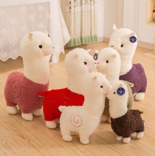 Llama Arpakasso Stuffed Animal 28cm/11 inches Alpaca Soft Plush Toys Kawaii Cute for Kids Christmas present 6 colors MMA1490 120pcs