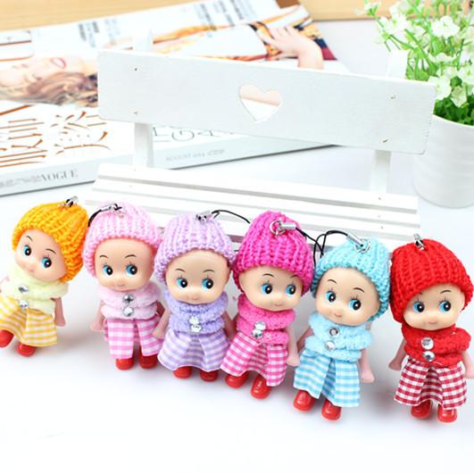 Wholesale- 2017 NEW Kids Toys Soft Interactive Baby Dolls Toy Mini Doll For girls and boys 6pcs/set