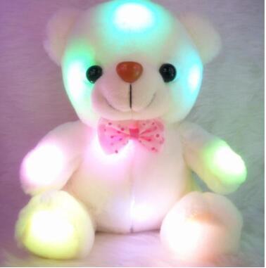 LED Flash Light Bear Plush Toys Cartoon 20-22cm LED Bear Stuffed Animals Kids Toys Birthday Gift Valentine's Day Gifts