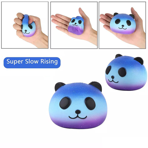 Jumbo Kawaii Starry Sky Panda Squishy Super Slow Rising Charm Squishies Bread Squeeze Bun Kid Toy Anti Stress PU Foam Doll