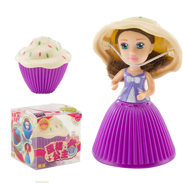 Mini Cupcake Scented Princess Doll Reversible Cake Debbie Lisa Etude Britney Kaelyn Jennie with 6 Flavors Magic Toys for Girls