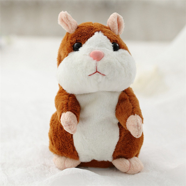 16cm Lovely Talking Hamster Speak 3 Colors Talk Sound Record Repeat Stuffed Plush Animal Kawaii Hamster Toys Kids Toys DHL SS151