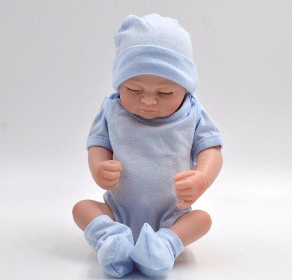 Free DHL Newborn Full body silicone reborn baby dolls Reborn Baby Dolls Handmade Reborn 11 inch Real Looking Baby Girl Silicone Realistic Do