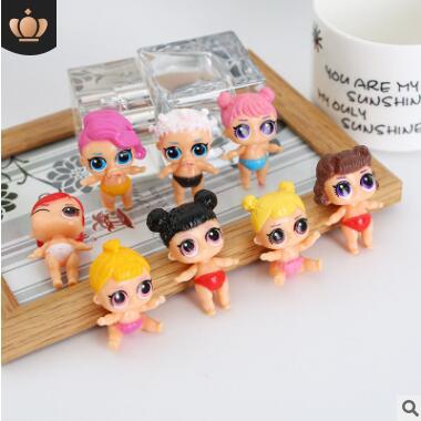 Swimwear doll girl mini dolls Cute doll decorations christmas party birthday gifts 8 pieces/set 217