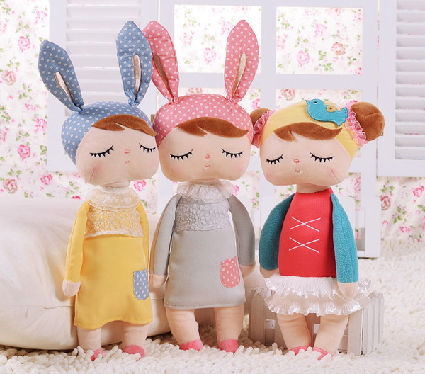 Metoo Dolls Plush Stuffed Boneca Reborn Baby Toy Lovely Cartoon Angela Rabbit Girl Bunny Doll For Kids Christmas Birthday Gift