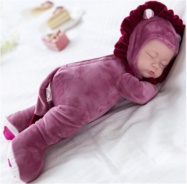 35CM Plush Stuffed Toys Baby Dolls Reborn Doll Toy For Kids Accompany Sleep Cute Vinyl Plush doll Girl Lifelike Kids Toys Gift