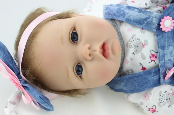 Free 22inch reborn baby doll lifelike soft silicone vinyl real gentle touch