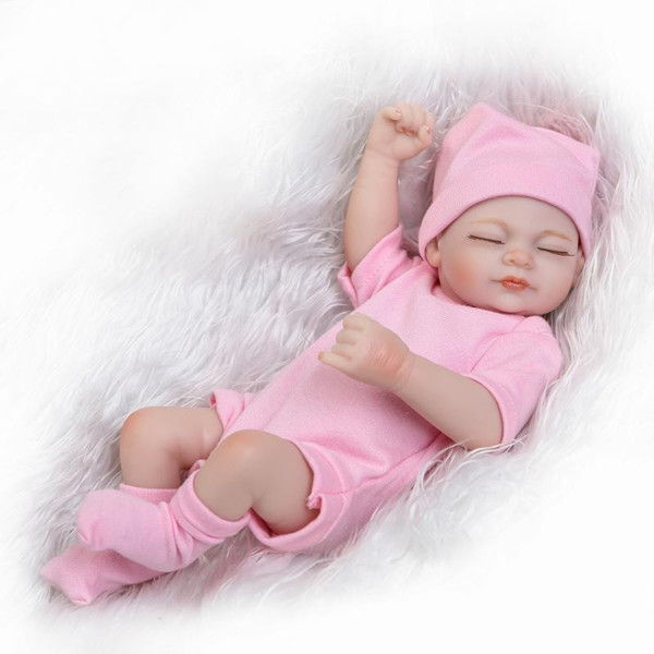 26 cm Baby Reborn Dolls Realistic Infant Doll Soft Full Silicone Body Toys Vinyl Boneca For Girls Birthday Toddler Accompany Toy