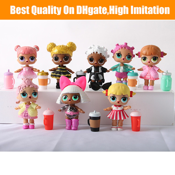 Doll 10CM Ball Doll Toys DIY Wear clothes Bottle Girl Doll Baby Change with Glasses Action Figure Toys Kids Gift