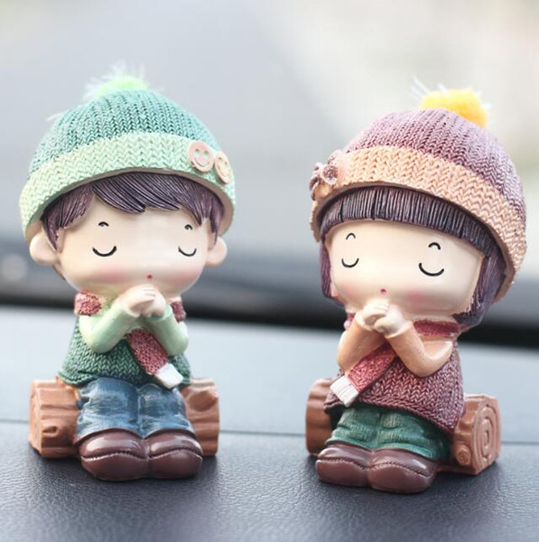 Creative Car decoration Cute doll Decoration Couple gift Wishing Birthday party wedding ornaments small Home Decorations