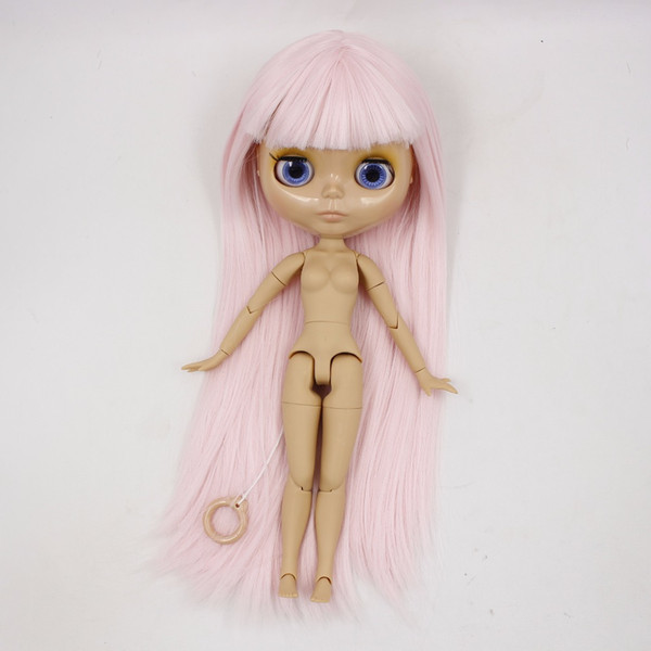 Free factory blyth doll 280BL2352 straight pale pink hair tan skin joint body with bangs