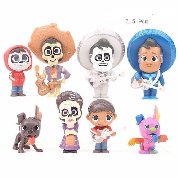 Best gift Best gift COOL COCO Mini doll 5.5cm-9cm PVC Kawaii Children Toys Anime Action Figures Realistic Reborn Dolls for boys 8Pcs/lot