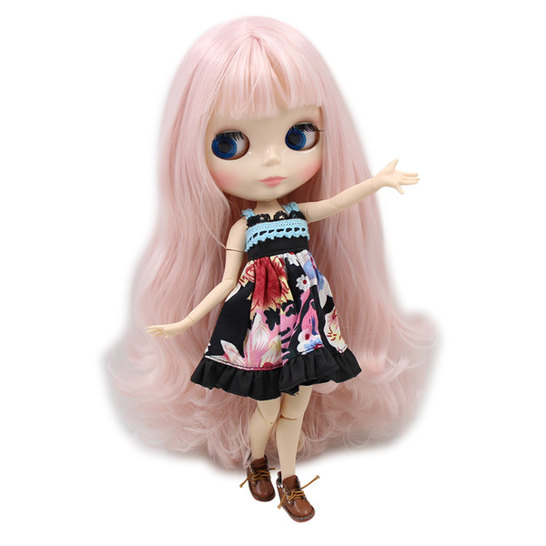 WHITE skin tone Blyth nude doll light PINK hair JOINT Azone body 1/6 30cm NO.280BL1324 fortune days toy