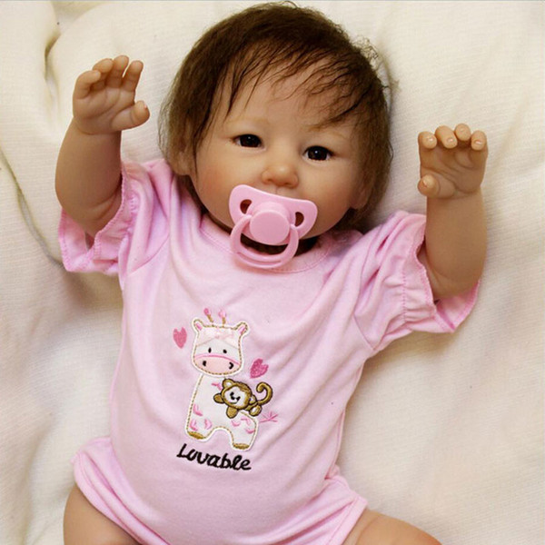 Cute Bebe Reborn 20inch Silicone Reborn Baby Doll 48cm Doll Playmate Gift For Girls Baby Alive Birthday Gift For Bouquets Doll