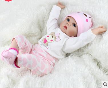 Baby Dolls Real Doll Handmade dolls 55cm Real Looking Newborn Baby Girl Silicone Realistic Doll 216