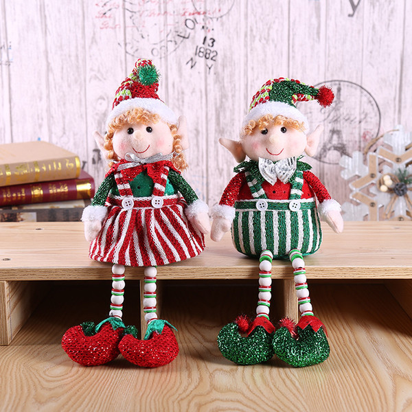 Creative New Christmas Gift Idea Cute 42cm 45cm Soft Stuffed Toy Plush Christmas Standing Elf Doll