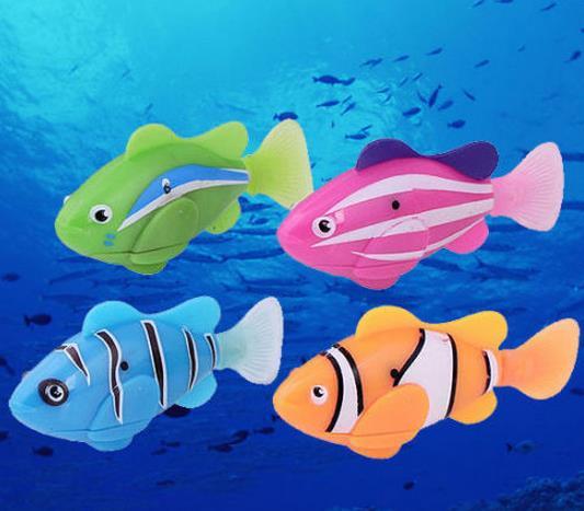 Robo Fish Water Activated Battery Powered Robofish kids Clownfish Bath Toys children Robotic Fish Electronic pet drop shipping