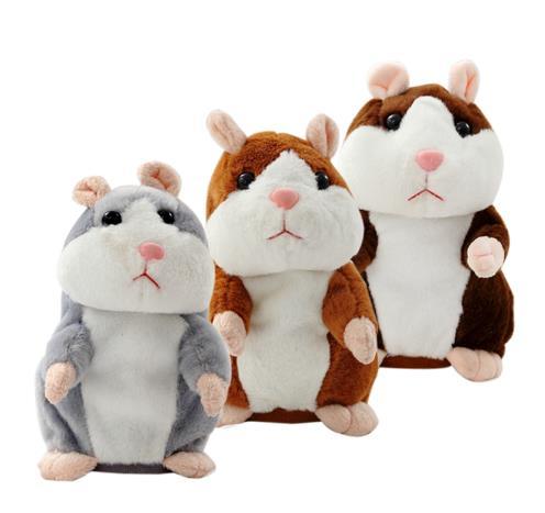 1 pcs 15CM Lovely Talking Hamster Plush Toy Cute Speak Talking Sound Record Hamster Talking Toys for Children sale