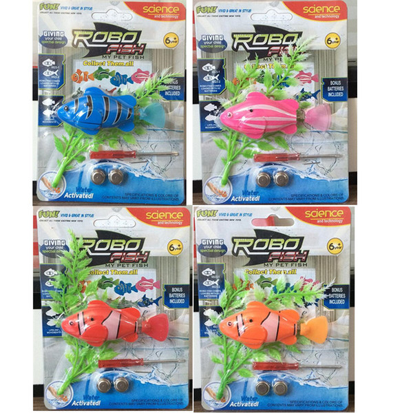 NEW robo fish Hot Novelty Water Activated Magical Turbot Fish Christmas Magic Kids Toys great quality 30pcs