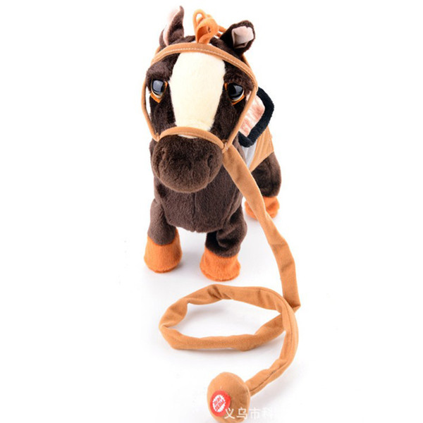 Electric Music Donkey with Leash can be plushed Music machinery remote control Leash pony electronic toys For Children