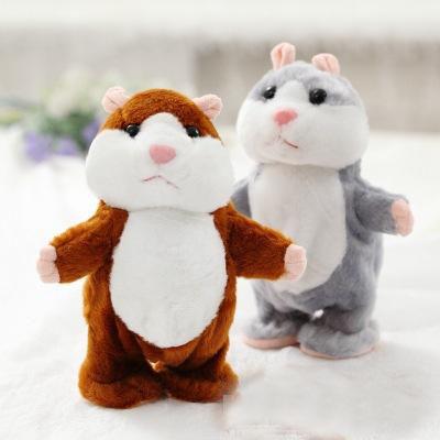 HOT Sell Talking Hamster Talk Sound Record Repeat Hamster Stuffed Plush Animal Kids Child Toy Talking Hamster Plush Toys Christmas Gifts a