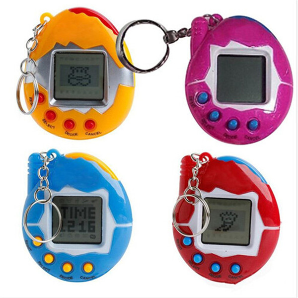 Novelty Games Mixed colors Tamagotchi Toys with button cell Retro Game Virtual Pets electronic toy for kids christmas party gift