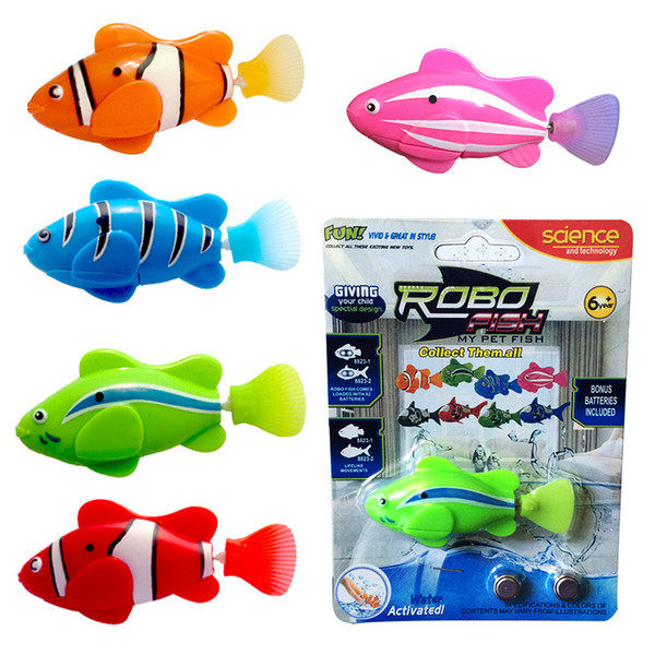 Robo Fish Baby Novelty Water Activated Battery Powered RoboFish Toys Childen Kids Robotic Gift Bath Toys Electronic Fish