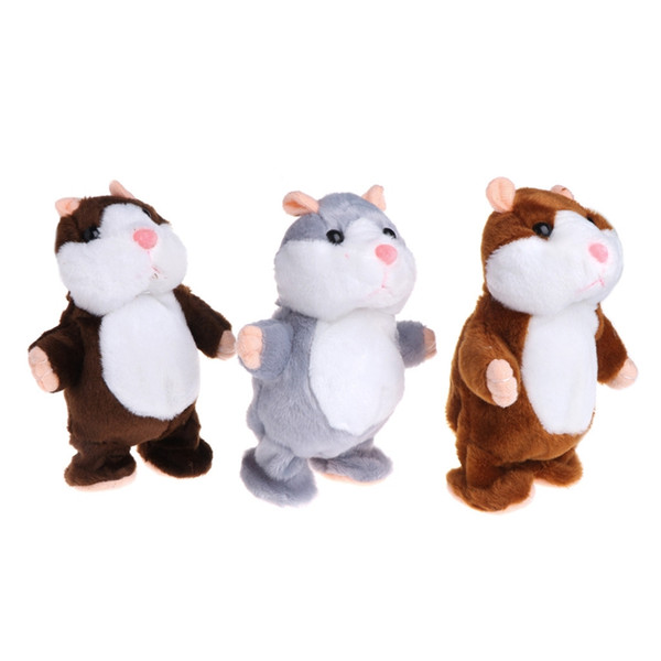 Talking And Walking Hamster Sound Record Plush Toys Stuffed Speak Pet Gift