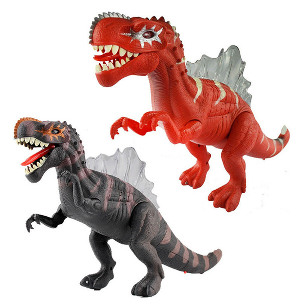 Wholesale-43*11*24CM Electronic Flashing Dinosaur For Chrismas Gift Sounding Flashing Moving Electronic Dinosaur Toys Cool Animals Toys