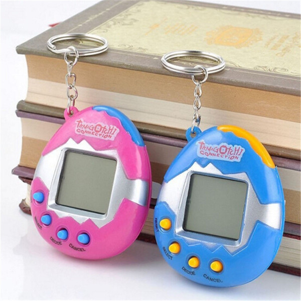 Hot Retro Game Toys Pets In One Funny Toys Vintage Virtual Pet Cyber Toy Tamagotchi Digital Pet Child Game Kids with Nostalgic Keychain