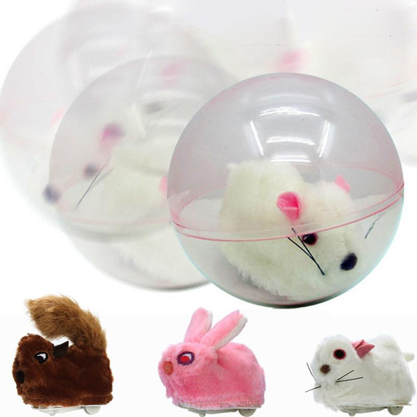 Plastic Plush Running Hamster In A Ball Electric Pets Plush Rolling Interesting Plush Hamster Children's Intelligence Toy Kids Toy Birt