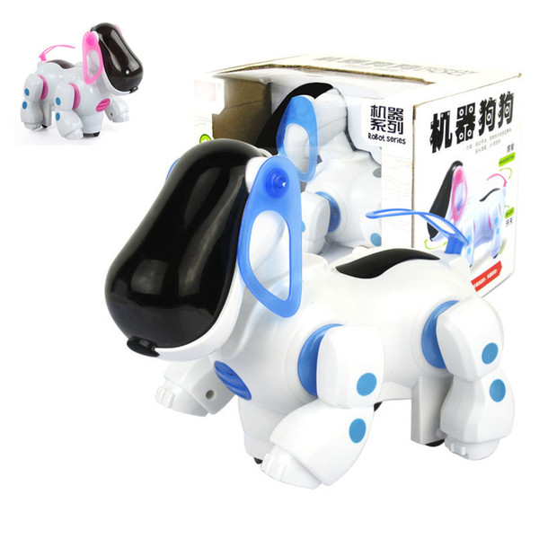 30set/lot Multi-function Electronic pet Robot Dog Intelligent Robot Walking sounding flashing Dog Puppy Toy baby christmas gift Free shippin