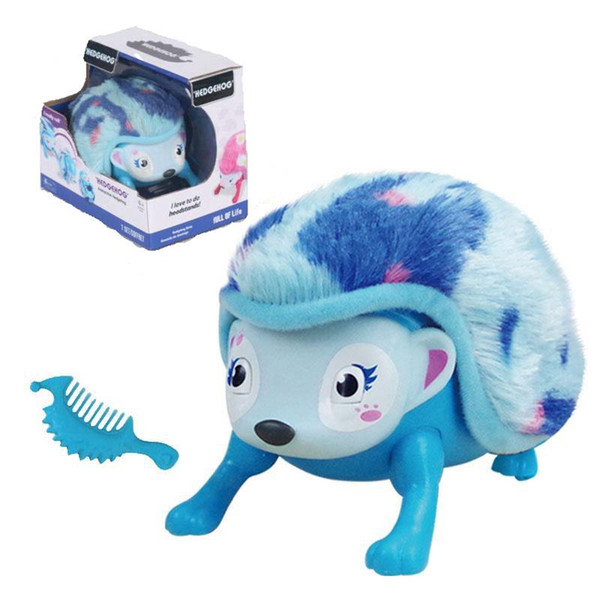 Interactive Pets Hedgehog with Multi-modes Lights Sounds Sensors Light-up Eyes Nose Walk Roll Headstand Curl up Giggle Kids Electronic Toys