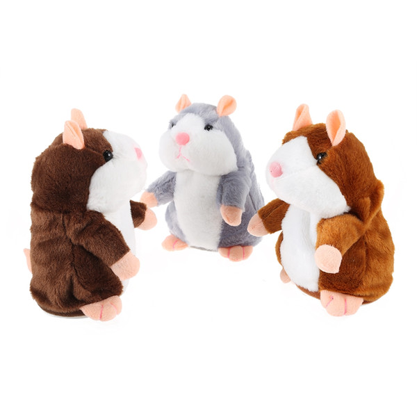 Electric Talking Plush Cartoon Hamster Interesting Kids Toys Stuffed Hamster Plush Toy Electronic Pet Cartoon Cute Speak Sound Record Hamst