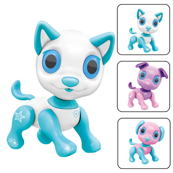 New Smart Robot Dog Electronic Walking Toys With Music Light Interactive Smart Puppy Dog LED Eyes Feeding Function Cute Toy