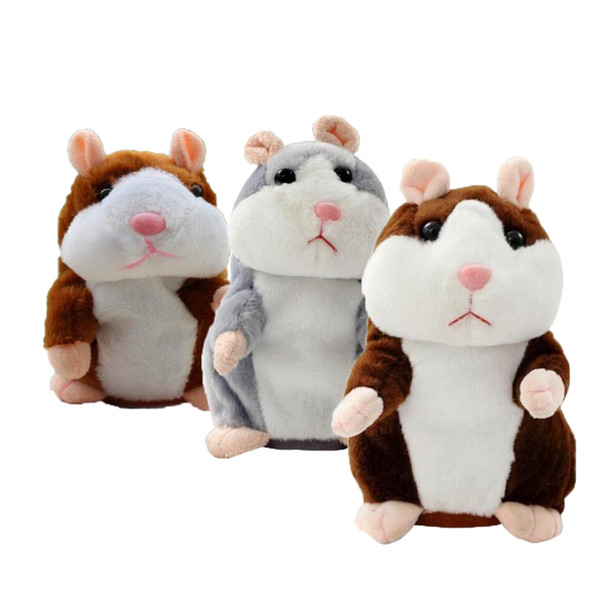 3 Colors New Talking Hamster Plush Party Toys Speak Sound Record Hamster Plush Animal Kids Child Christmas Gifts Party Favor